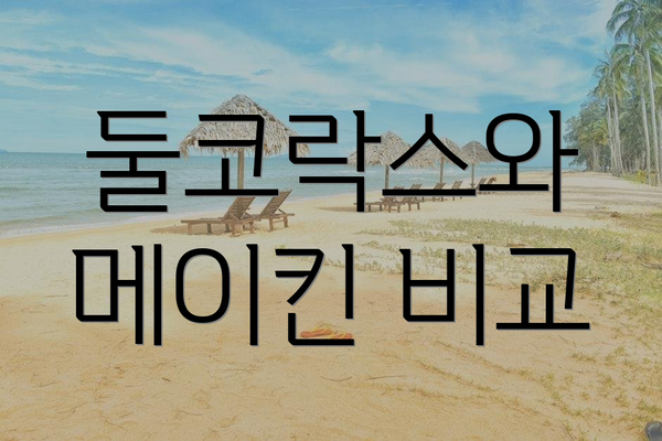 둘코락스와 메이킨 비교