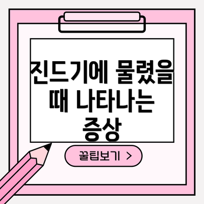 진드기에 물렸을 때 나타나는 증상