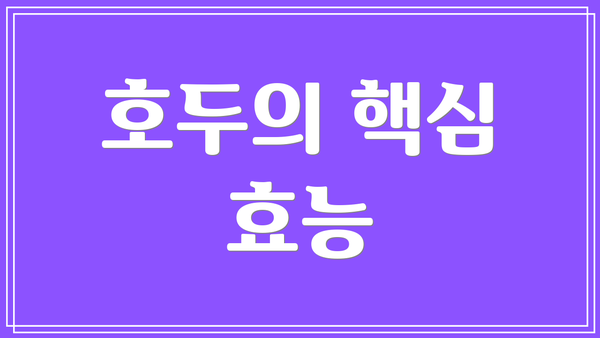호두의 핵심 효능