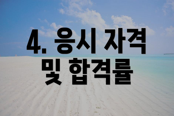 4. 응시 자격 및 합격률