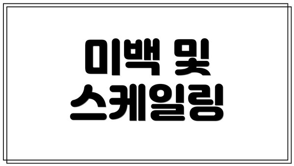 미백 및 스케일링