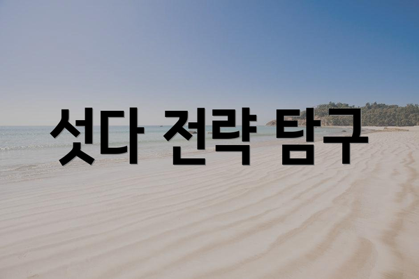 섯다 전략 탐구