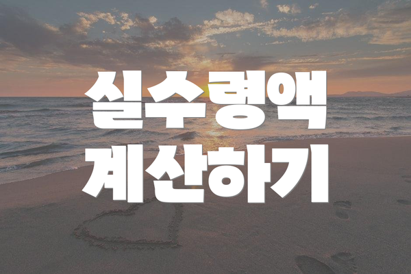 실수령액 계산하기