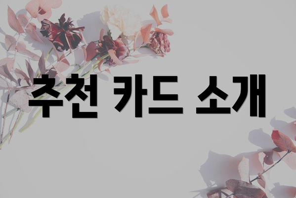추천 카드 소개