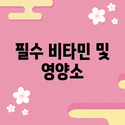 필수 비타민 및 영양소