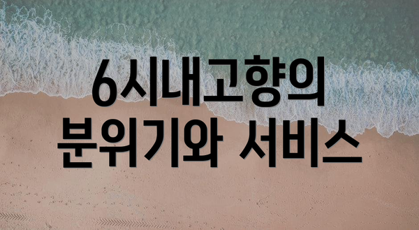 6시내고향의 분위기와 서비스